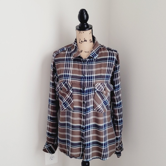 Sanctuary Plaid Shirt - Picture 1 of 11
